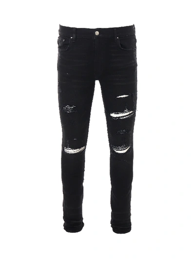 Shop Amiri Thrasher Plus Jeans In Black