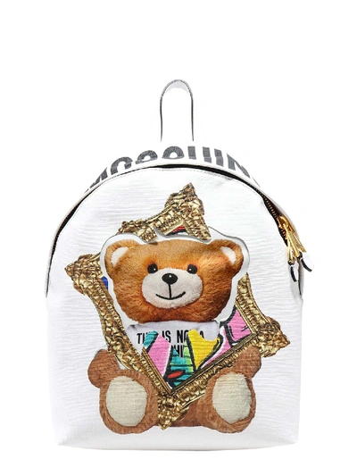 Shop Moschino Backpack In White