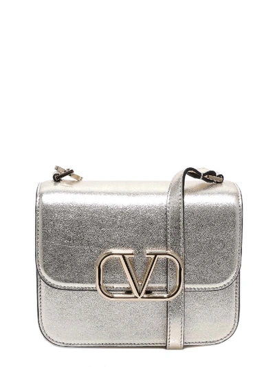 Shop Valentino Vsling Shoulder Bag In Silver