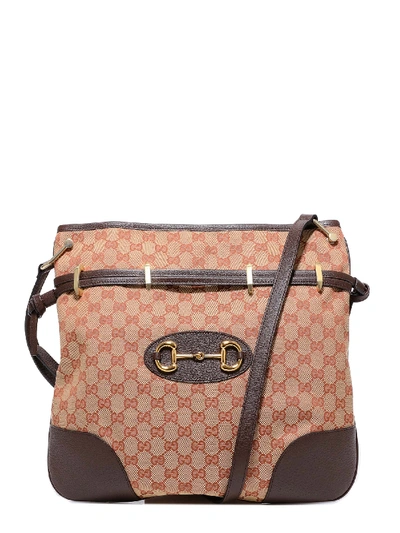 Shop Gucci Horsebit 1955 Shoulder Bag In Beige