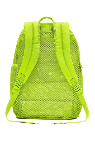 Shop Nike Brasilia Mesh Training Backpack In Volt/white