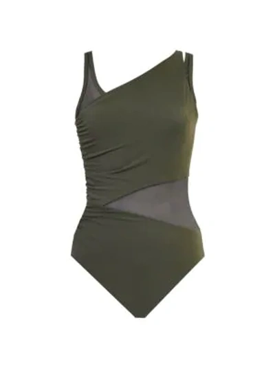 Shop Miraclesuit Swim Network Azura One-piece Illusionists Swimsuit In Olivetta