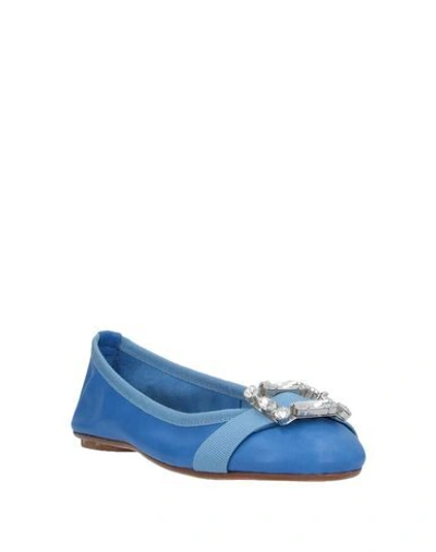 Shop Anna Baiguera Ballet Flats In Blue