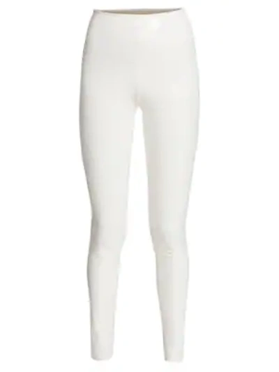 Shop Commando Women's Classic Faux-patent Leather Leggings In White