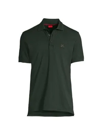 Shop Isaia Men's Piqué Polo In Green