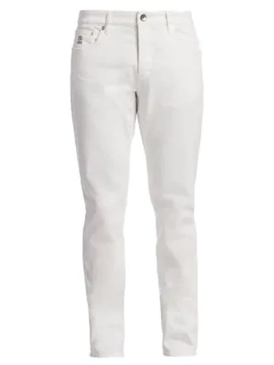 Shop Brunello Cucinelli Slim Jeans In White