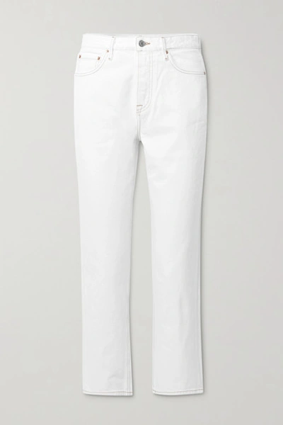 Shop Grlfrnd Helena High-rise Straight-leg Jeans In White