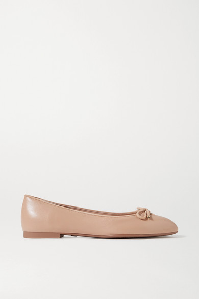 stuart weitzman leather ballet flats