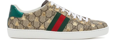 Shop Gucci New Ace Trainers In Beige