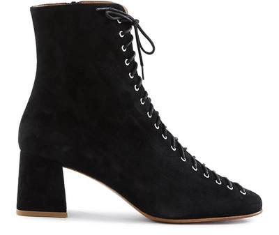 Shop By Far Becca Laced Booties In Black