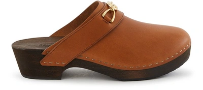 Shop Celine Legno Clogs In Tan