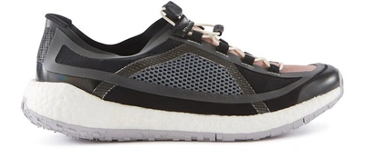 Shop Adidas By Stella Mccartney Pulse Boost Hds Trainers In Iron Black Smoked Pink