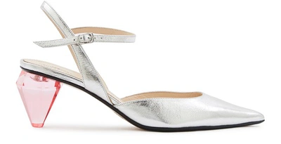 Shop Marc Jacobs The Slingback" Sandal In Silver