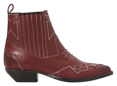Shop Roseanna Tucson Suede Ankle Boots In Bordeaux