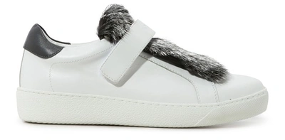Shop Moncler Lucie Sneakers In White Grey