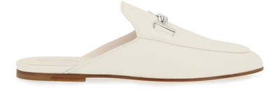Shop Tod's Doppia Sabots In Bianco Calce