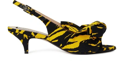 Shop N°21 Bow Slingback In Black Yellow