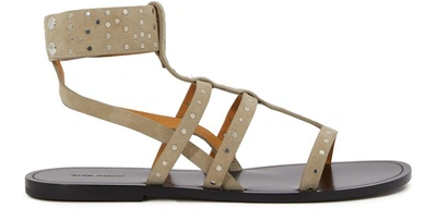 Shop Isabel Marant Jestee Flat Sandals In Beige