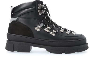 Shop Ganni Walking Boots In Black