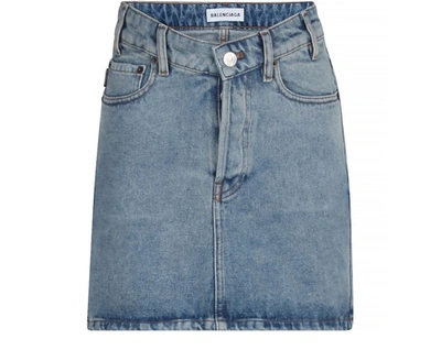 Shop Balenciaga V-waisted Mini-skirt In 4009