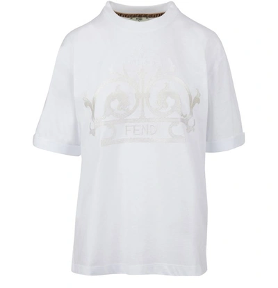 Shop Fendi T-shirt In White