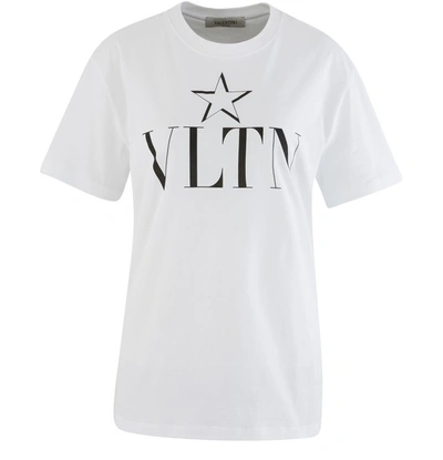 Shop Valentino Vltn Star T-shirt In Bianco Nero