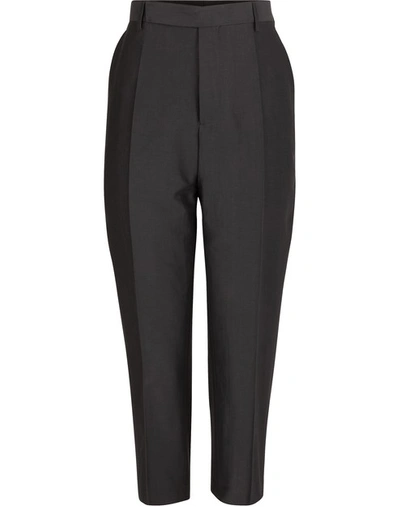 Shop Rick Owens Cotton And Silk Pants In Bluejay