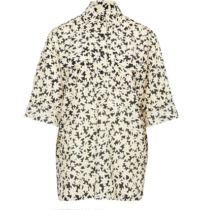Shop Marc Jacobs Sofia Loves The Beach Tunic Shirt In Black Multi