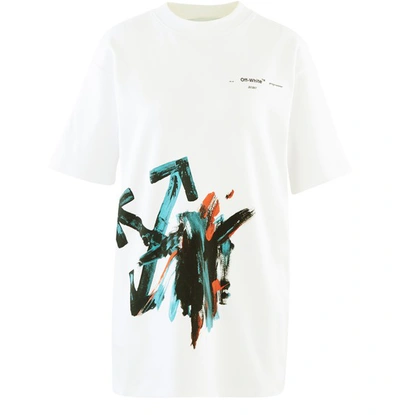 Shop Off-white Tomboy Arrow Print T-shirt In White Blue