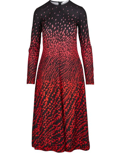 Shop Givenchy Midi Dress In Rouge