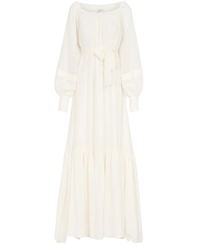Shop Oud. Paris Marika Long Dress In Off White