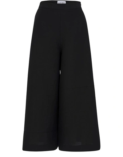 Shop Loewe Culottes Pants With Pockets In Black/white