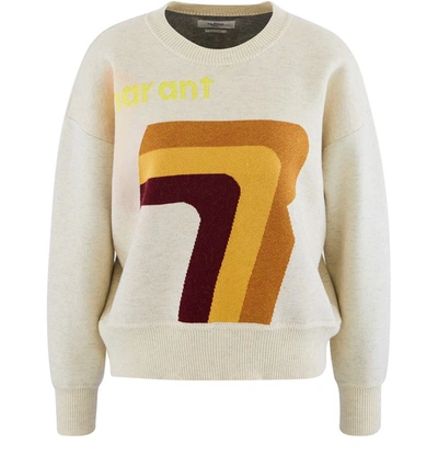 Shop Isabel Marant Étoile Kleden Sweatshirt In Yellow Ecru