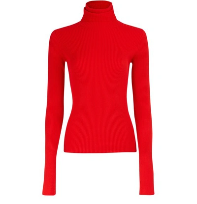 Shop Balenciaga Long-sleeved Hoodie In Poppy