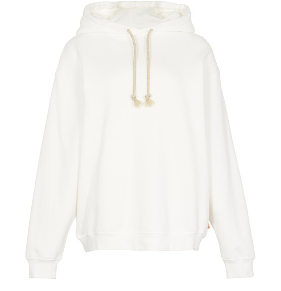 white hooded sweatshirt