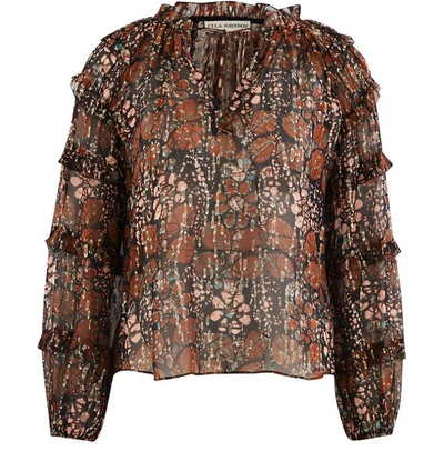 Shop Ulla Johnson Roma Shirt In Umber