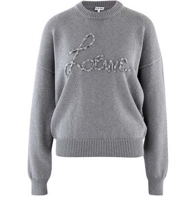 Shop Loewe Stitch Logo Sweatshirt In Grey