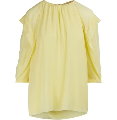 Shop Chloé Silk Blouse In Sunlit Green