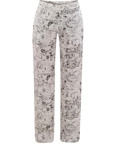 Shop Off-white Graphite Trousers In White