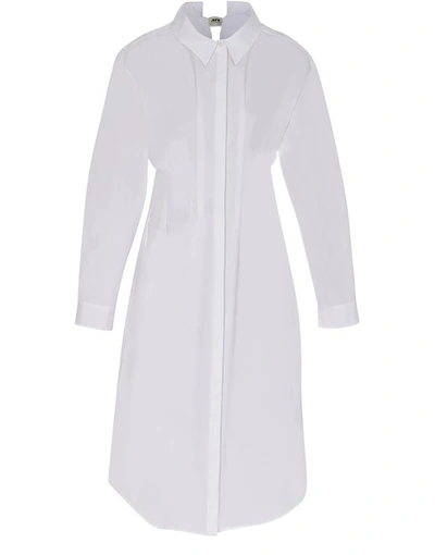 Shop Maison Rabih Kayrouz Waisted Shirt Dress In White