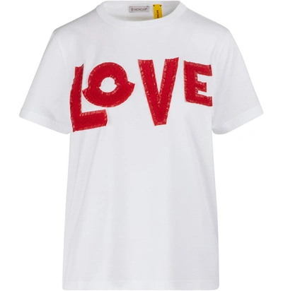 Shop Moncler Genius 2 Moncler 1952 - Love T-shirt In White