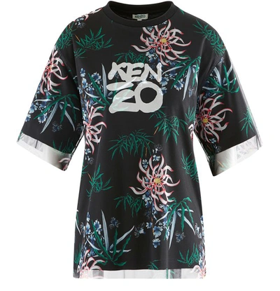 Shop Kenzo Double Layer T-shirt In Black