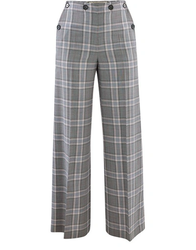 Shop Roland Mouret Palmetto Checked Trousers In Blue Multi