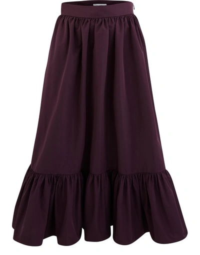Shop Valentino Pleated Skirt In Real Purple