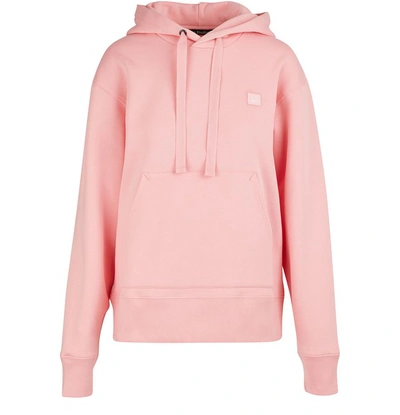 Shop Acne Studios Face Hoodie In Pale Pink