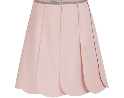 Shop Valentino Pleated Mini Skirt In Rose