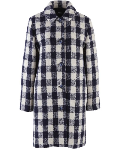 Shop Apc Poupée Coat In Gris Clair