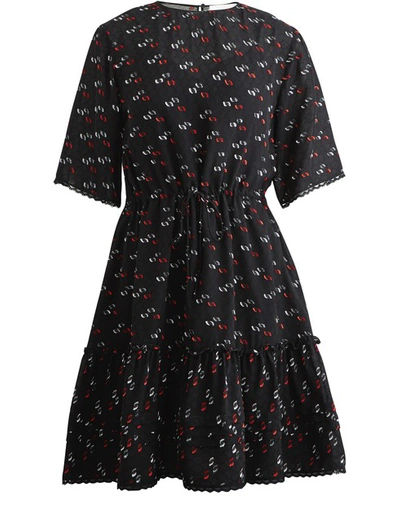Shop See By Chloé Dress In Jacquard In Multicolor Black 1