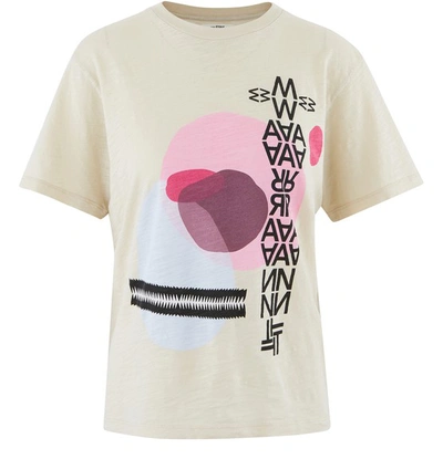 Shop Isabel Marant Étoile Pewela T-shirt In Ecru