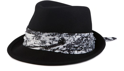 Shop Maison Michel Camila Scarf Hat In Black